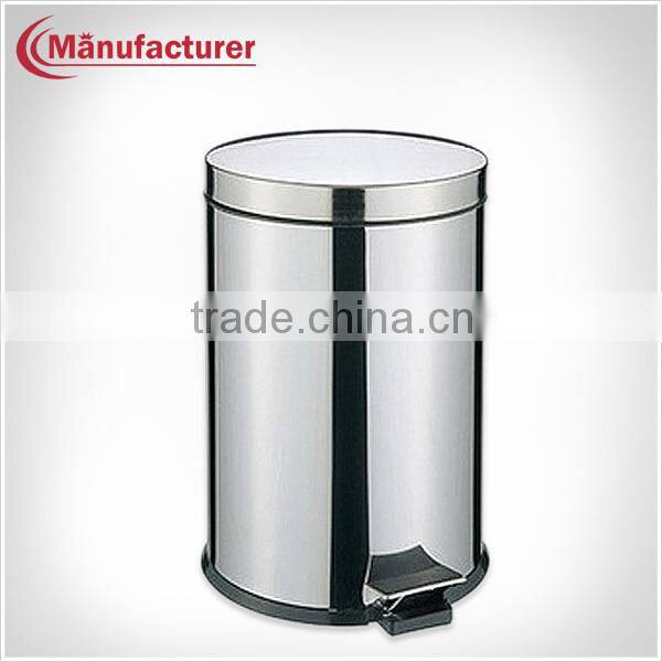 5L Hotel Superior Room Stainless Steel Sanitary Ware Food Step Rubbin Bin,Pop Up Trash Can
