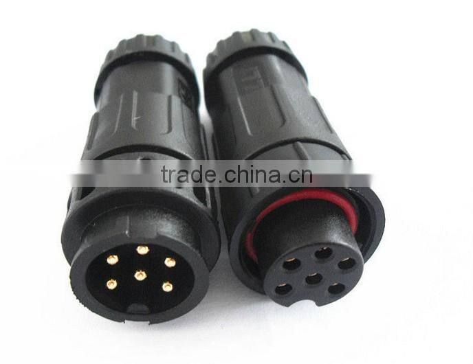 6 Pin Cord to Cord Solder Type Male Female Wateproof Connector