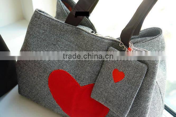 Big Heart Fashion Ladies Shoulder Bag with Hook
