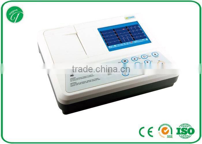 High quality portable 3 channel ECG machine, electrocardiograph, electrocardiograph Ecg monitor E8032