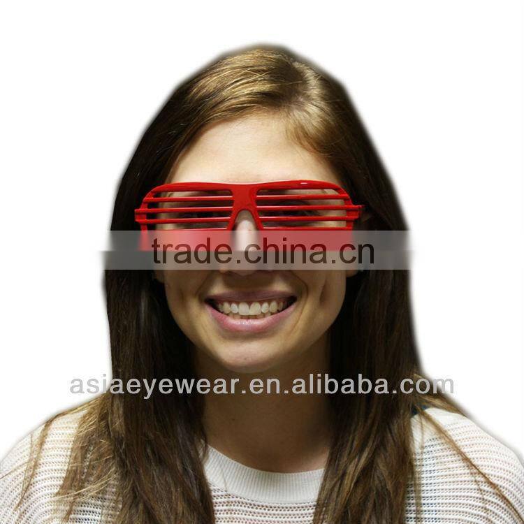 Blue shutter glasses party glasses cheap party glasses sunglasses with blinds SLOTTED EYEGLASSES