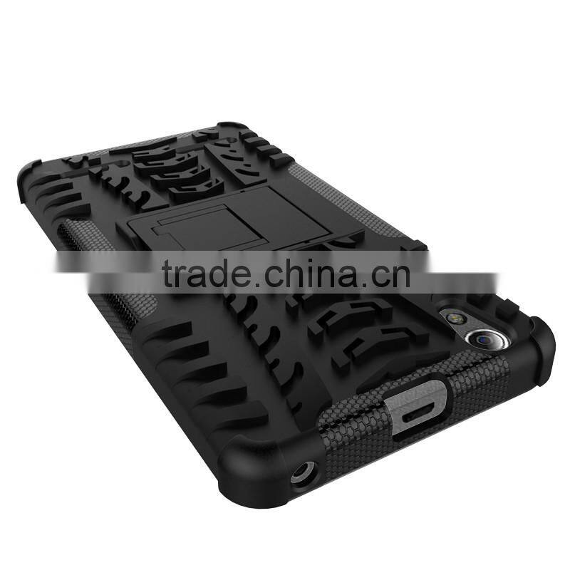 Ultra High Quality armor rugged kickstand heavy duty TPU+PC 2 in 1 case For Lenovo A6000/A6000 Plus Hard case lowest price