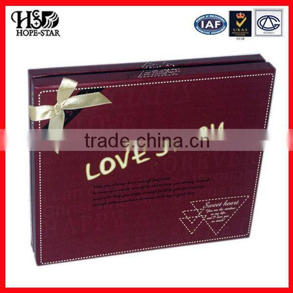 China factory wholesale heart shaped chocolate box paper chocolate packaging box