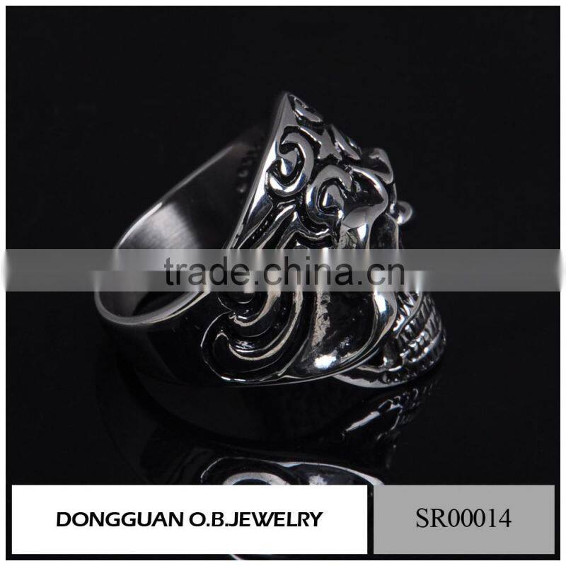 Silver Skull Ring/Skull Ring Silver Jewelry/Men's Stainless Steel Jewelry