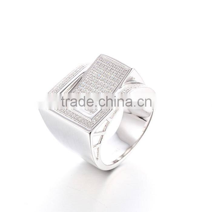 Men's Ring AAA Cubic Zirconia Ring 925 Silver Price Per Gram Wholesale LWR0341