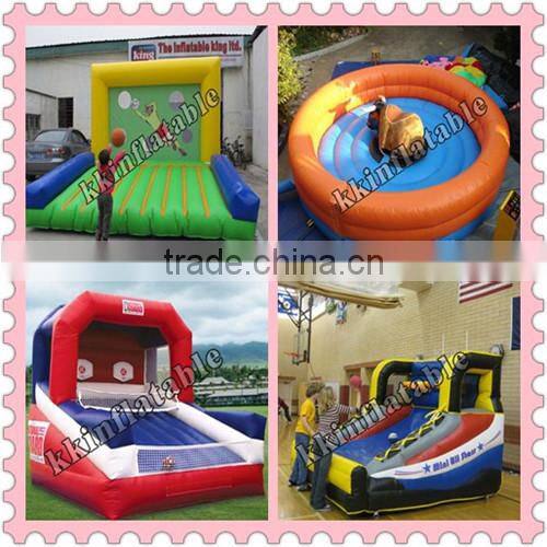 Children games inflatable rodeo bull machine