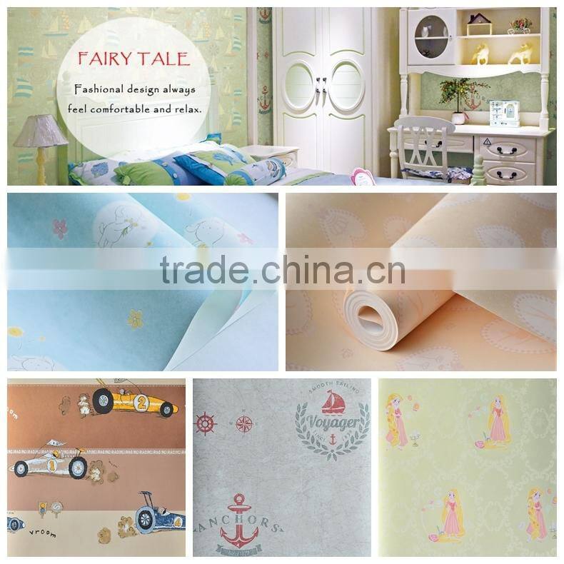 Retro pure paper wallpaper eco-friendly wallcovering on wall