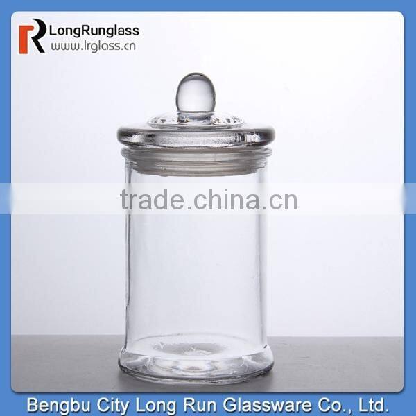 LongRun Factory manufacturing clear glass jar with glass lid