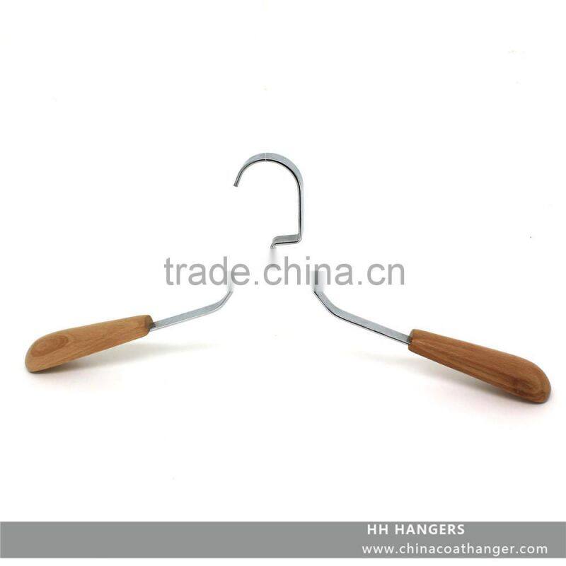 The HEAD metal coat hanger have wooden in the shoulder to keep keep your clothes in natural shape