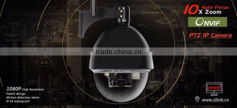 H.264 1080P wireless 10x Zoom ip ir speed dome camera, best price CCTV ptz camera support p2p 10x zoom ip camera.