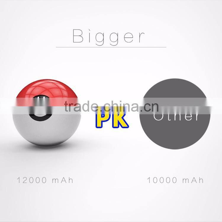 New Arrival Pokemon Go Ball Power Bank 10000mAh Charger With LED Light for Pokemon Go AR Games