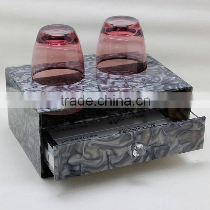 star hotel acrylic disposable goods hotel supplies with drawer