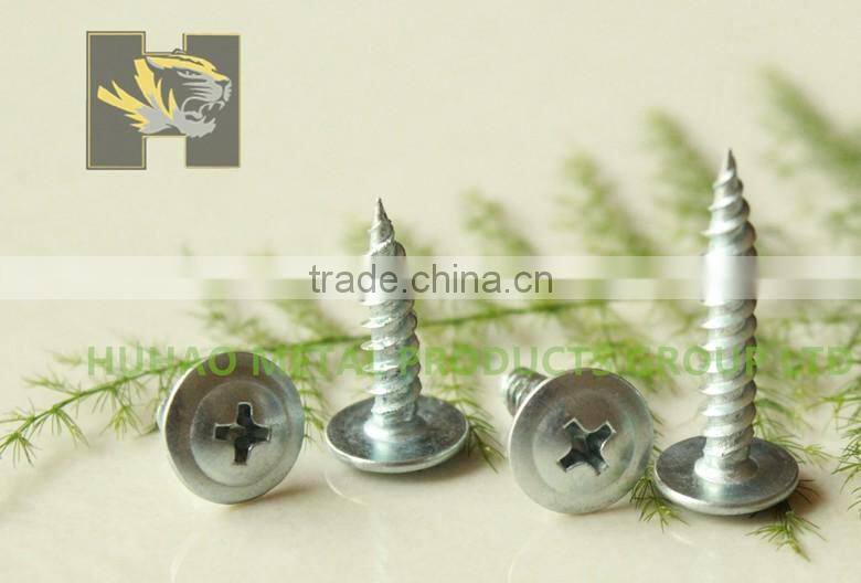 high quality slivery zinc truss head self tapping screw