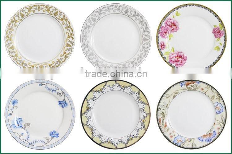Wholesale white cheapest customized porcelain round dinner plate