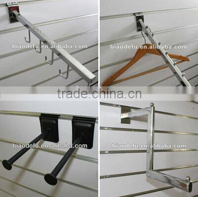 supermarket slatwall hook , chrome finish slatwall metal display hook for supermarket , Metal hook