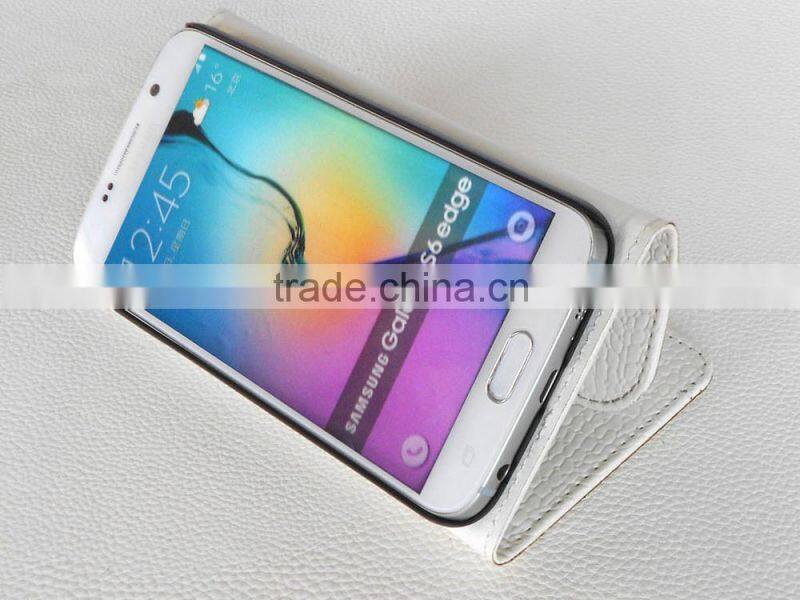 Luxury 4.7 Inch Mobile Phone Leather Cover Case for Samsung Galaxy S6