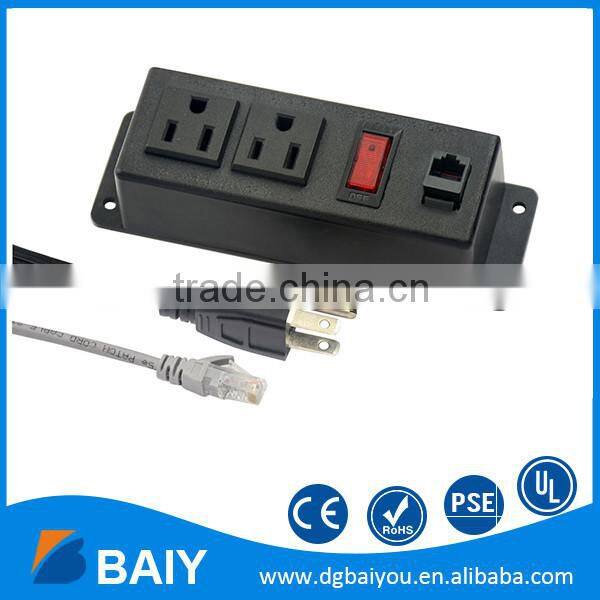 Best selling American plug conference table power desktop socket for desktop