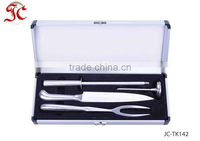Restaurant kitchen unique sharpener fork knife sets with a box