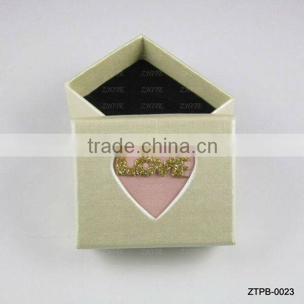 Lovely Dark Blue Christmas Gift Heart Ring Box Wholesale ZTPB-0020