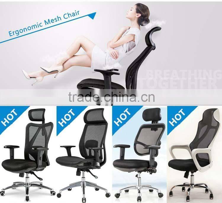 2016 most popular new design white modern multi functional ergo mesh chairs