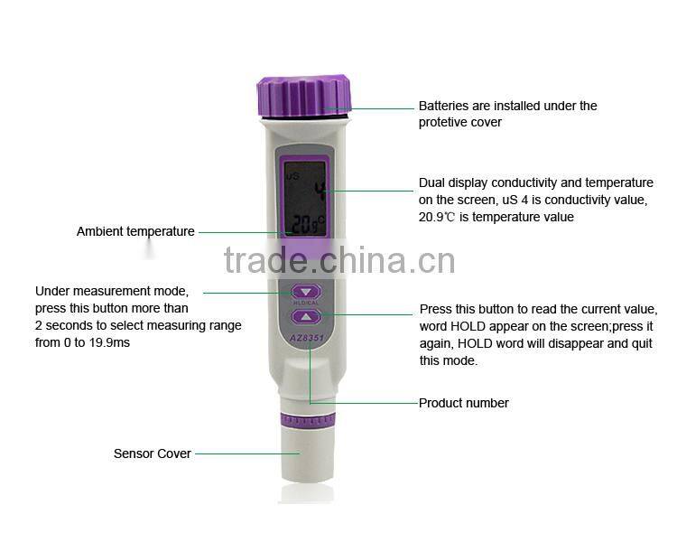 Precision Water Quality Test Meter Electrical Conductivity Sensor Pen Meter