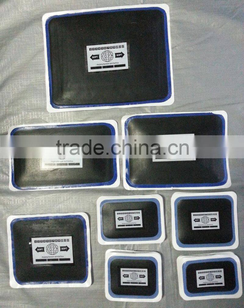 Square Euro Style COI Radial Tire Vulcanizing Rubber Patch For Tire