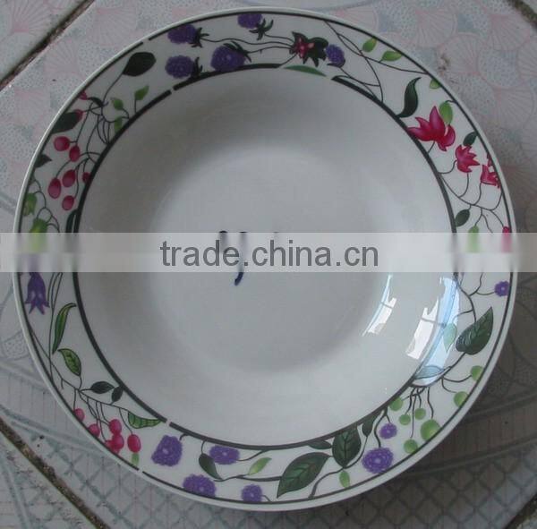 cheap ceramic plate,porcelain soup plate,pocelain deep plate