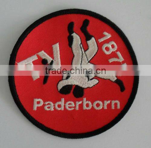 iron-on military woven embroidery patch