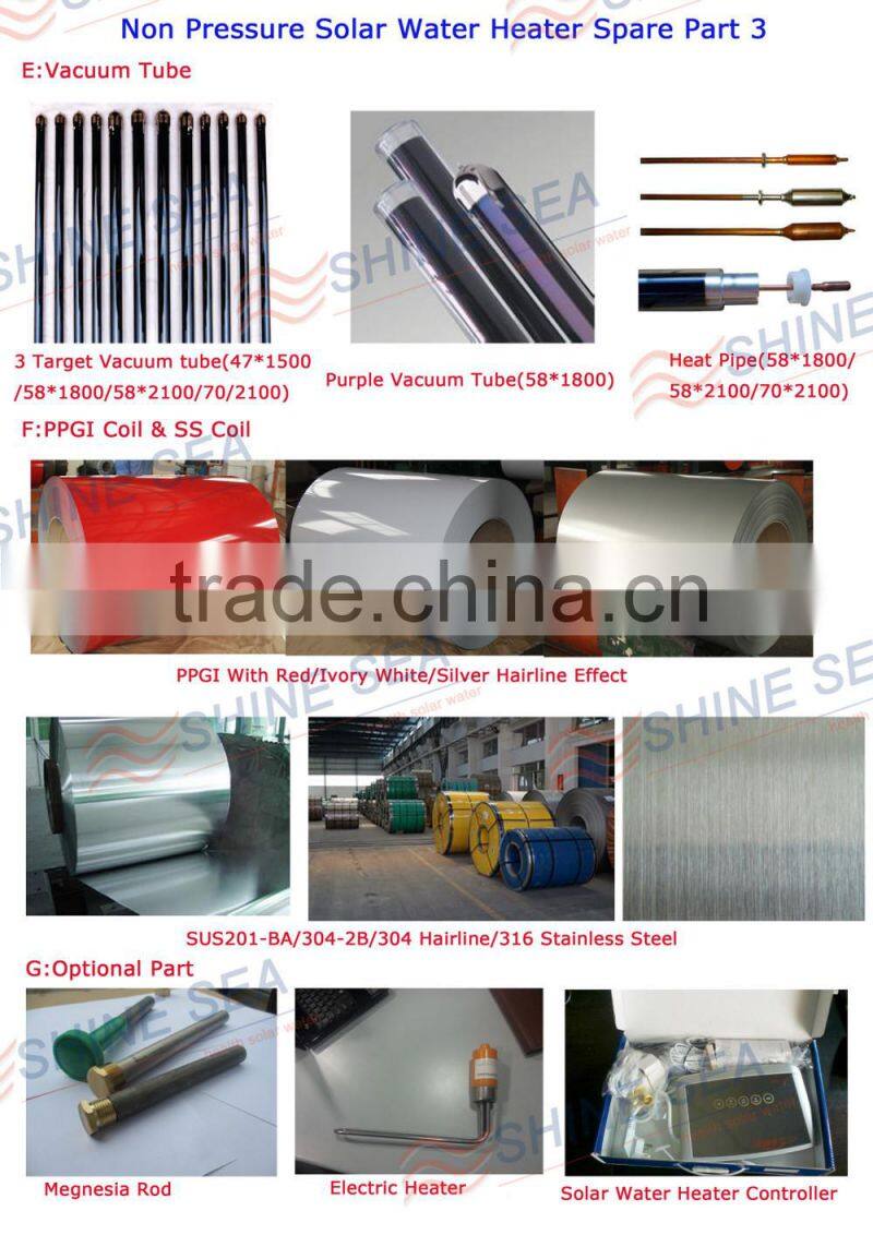 Solar collector pare parts solar water heater cover accessories