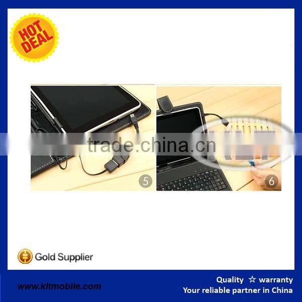 OEM 7,8,9,9.7 10 inch Universal Tablet Case , leather tablet keyboard case, Plastic USB keyboard tablet case