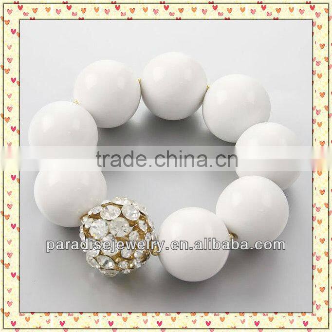 Vintage design white beaded Bracelet-B22036-7