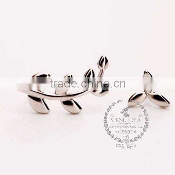 925 sterling solid silver leaf branch earring stud fashion women earring DIY jewelry 6730605