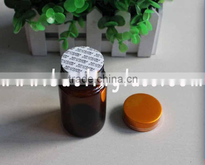 amber width mouth glass bottle for Pill