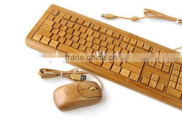 The fashionable and best Wooden keyboard and mouse, latest Wired Bamboo Keyboard and mouse