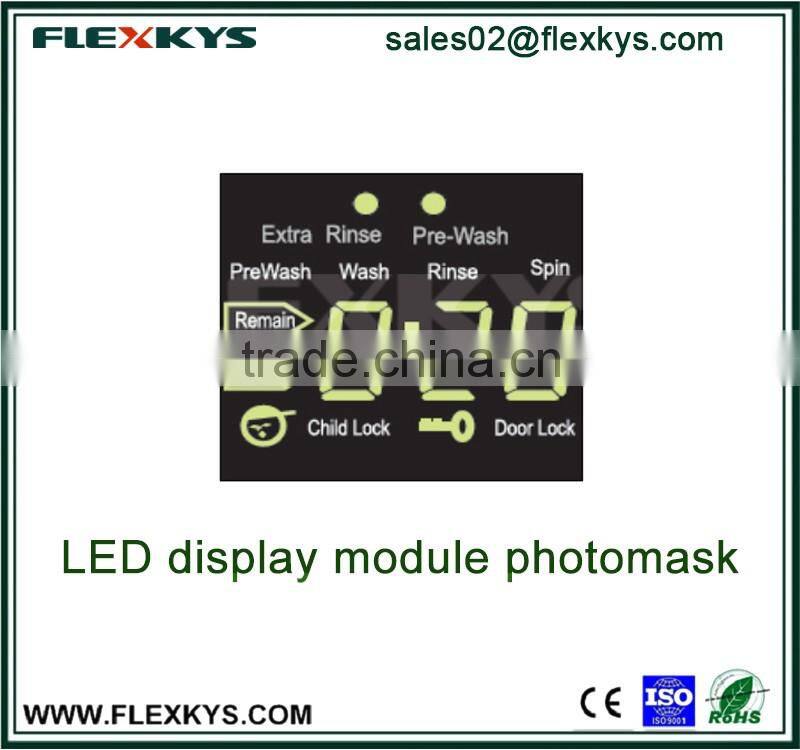 Light-tight black PC film used on LED display module for washing machine