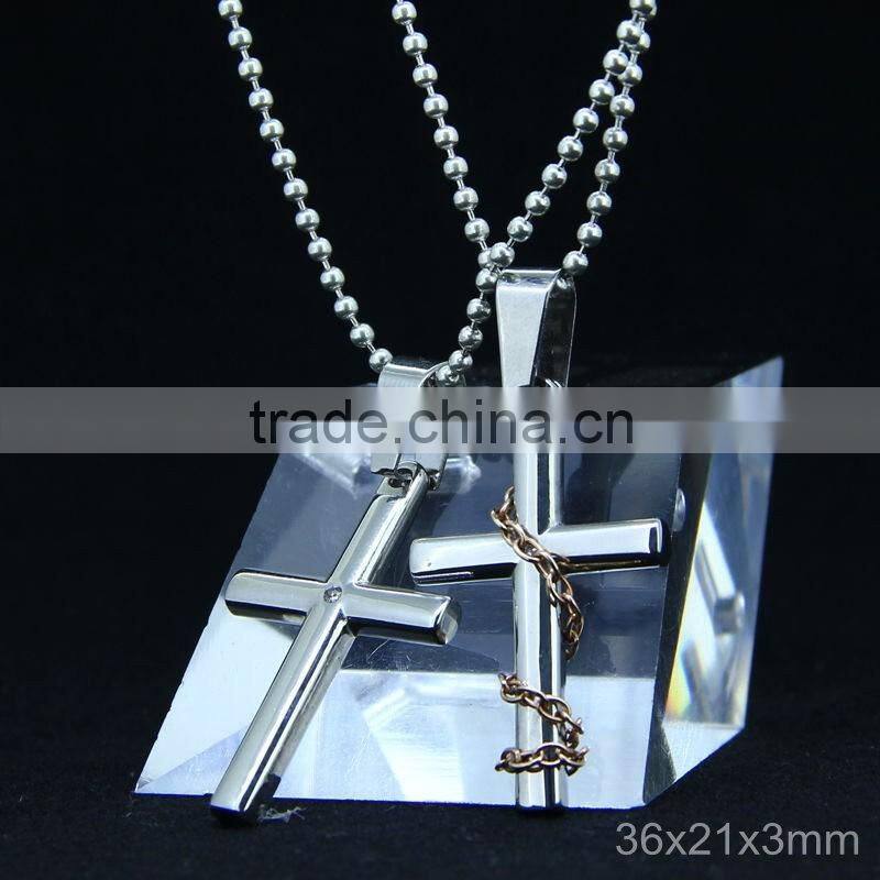 18K gold color Jesus pendant cross necklace