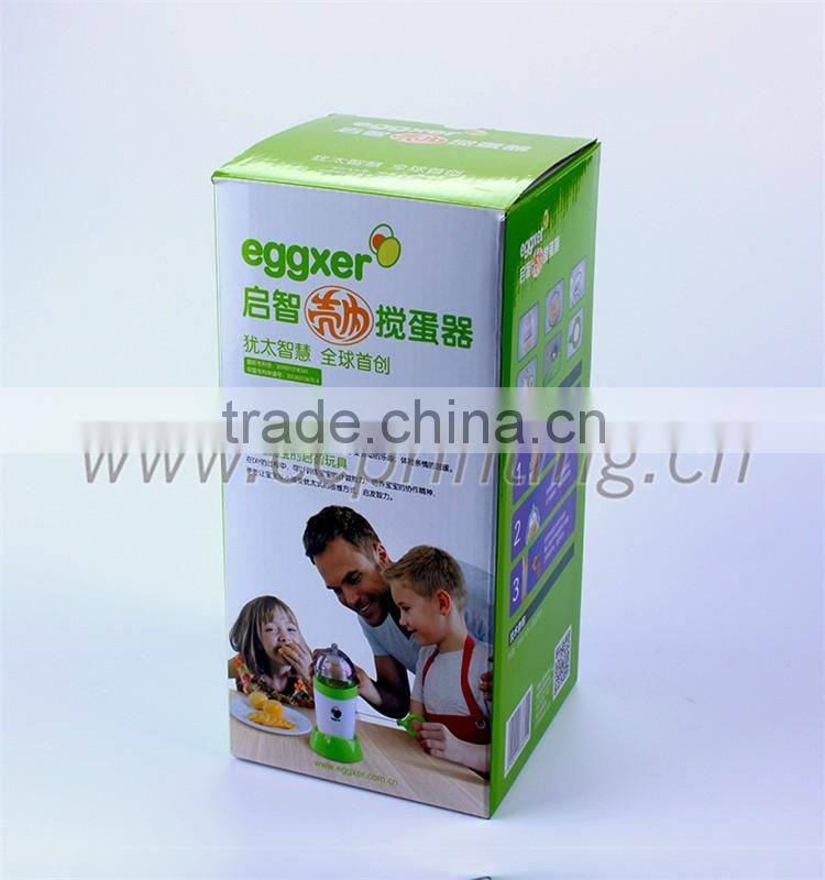 small size 4 color printing corrugated paper box with flap