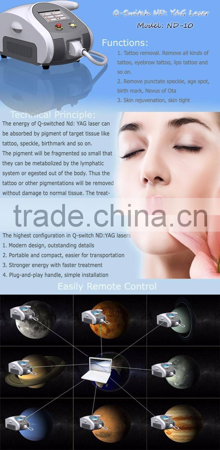 ND YAG Laser Pigment Tattoo Removal Laser Machine
