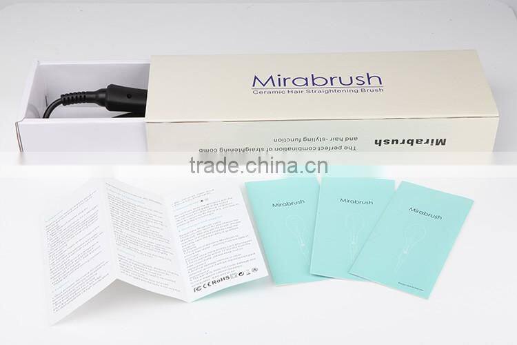 Electric brush hair straightener comb black electric straigh hairbrush