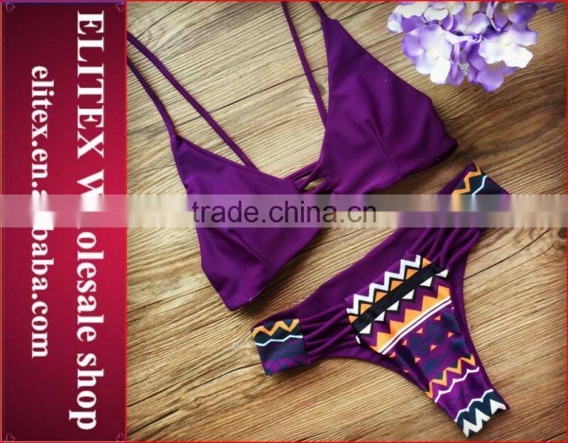 2017 Newest scorpion top cheeky bottom sexy print lady swimwear CK347