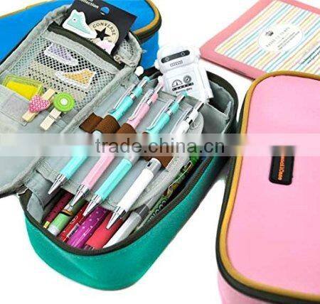 Customized Premium Quality Pencil Case with Compartments Three Colors