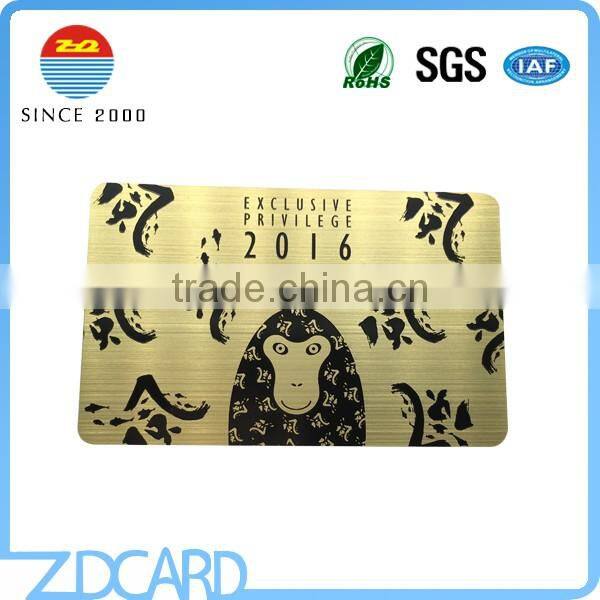 Stainless Steel Electroplate Matt Blank Metal Business Card