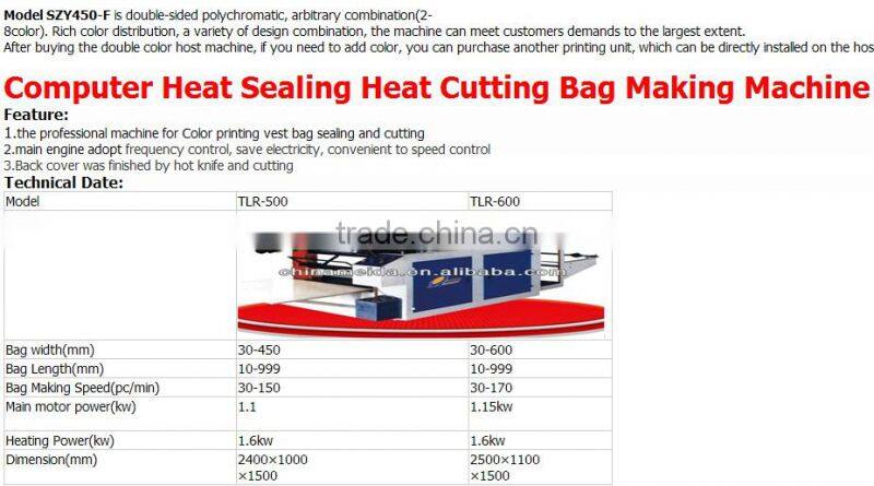 11 Models Hot Sale High Speed Automatic Small T-shirt/Flat paper and plastic bag making machine Price