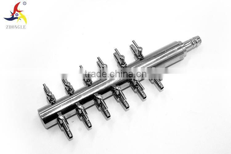 8 mm in 4mm out one way in 12 way out metal air control valve both for liquid