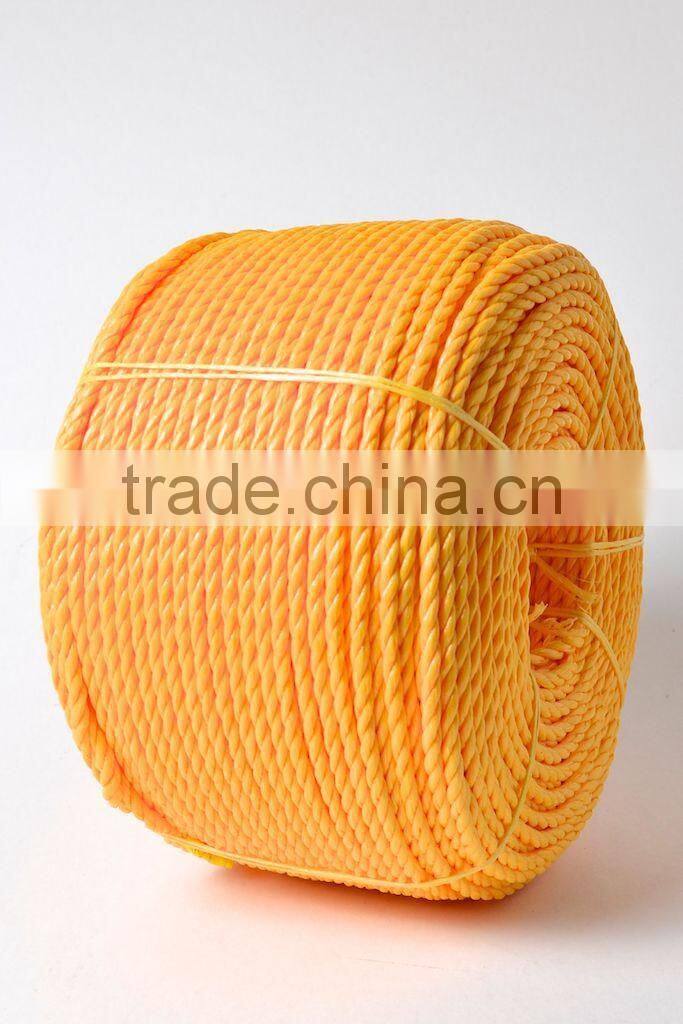 Coloured polypropylene rope available in white, black, red, green, yellow and orange