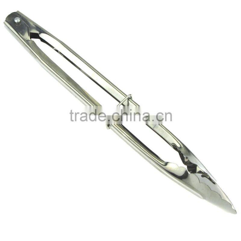Stainless Steel Food Clip Lock 12" BBQ Buffet Salad Scallop Food Tongs