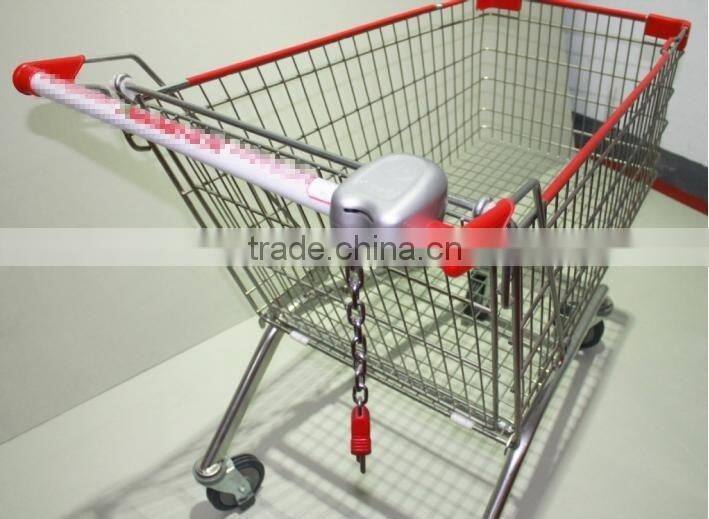 coin operated locks OEM metal shopping trolley