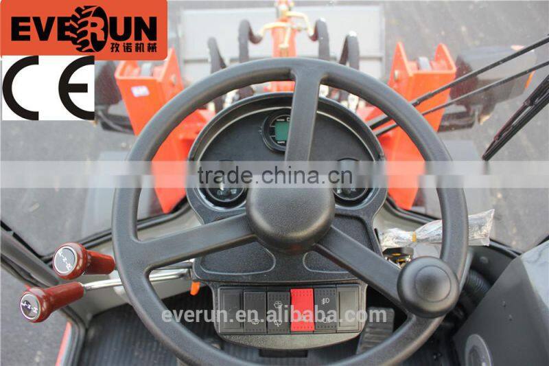 Everun ER08 Wheel Loader hydraulic driving, 800KG loading capacity with snow blade