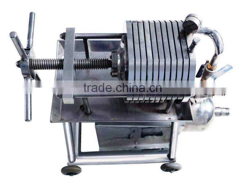 Hot selling stainless steel frame oil filter machine used in Canada