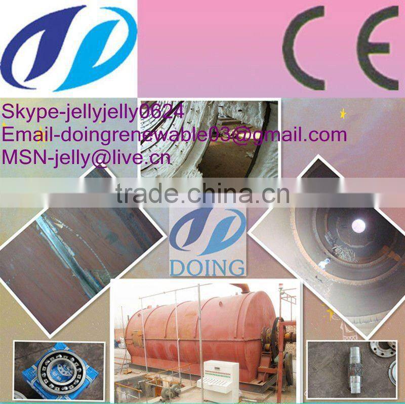 Doing 5/6/8/10T waste crap tires and plastic recycling tire pyrolysis machine